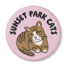 Chats de Sunset Park | Aimant | Lenny Chat de sauv