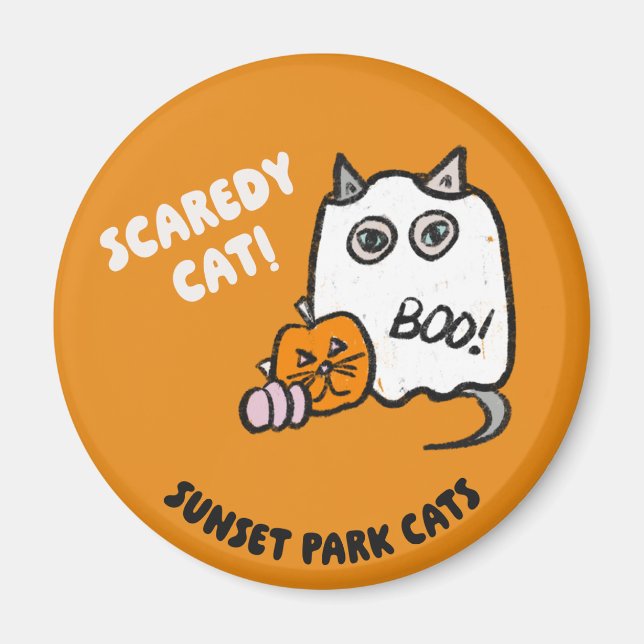 Chats de Sunset Park Magnet de Halloween Chats fan (Devant)