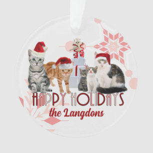 Chats de vacances Personnalisé Flèche de neige rou