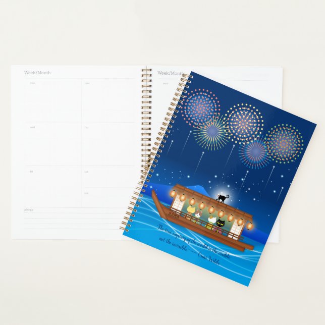 Chats délicieux dans les feux d'artifice à bord d' (Devant avec enveloppe)