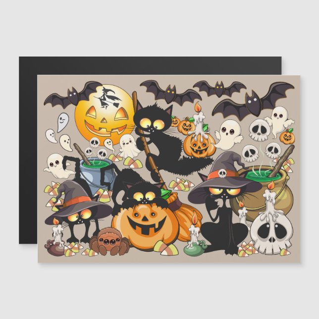 Chats drôles de Halloween Fête (Devant / Derrière)