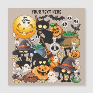 Chats drôles de Halloween Fête