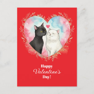 Chats en amour Carte postale Heureuse Sainte-Valen