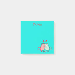 Chats en amour Post-It Notes