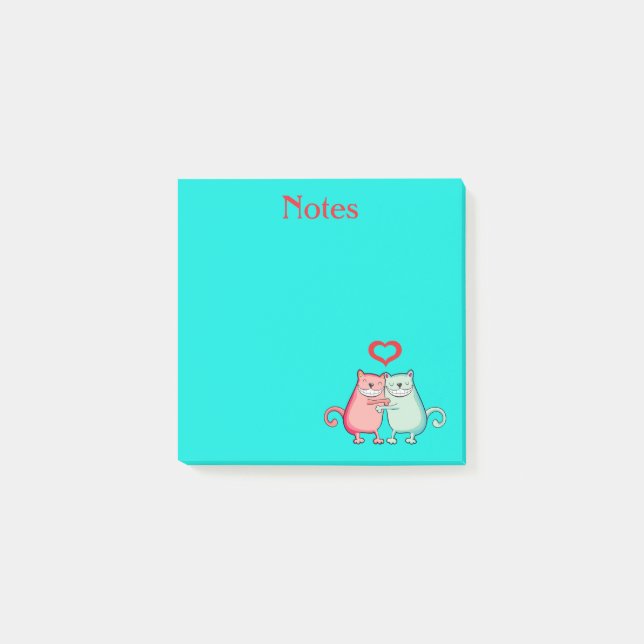 Chats en amour Post-It Notes (Devant)