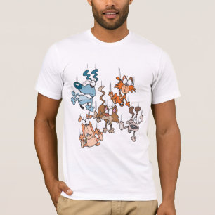 Chats en baisse et T-shirt des hommes de chiens