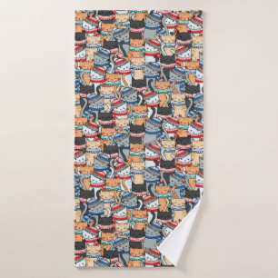 Chats en Écharpes d'hiver et Motif Casquette