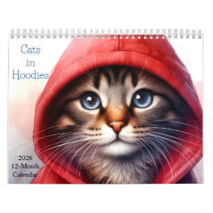 Chats en Sweat - shirt à capuche 2026 Calendrier 1