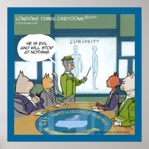 Chats Ennemi Naturel Funny Poster