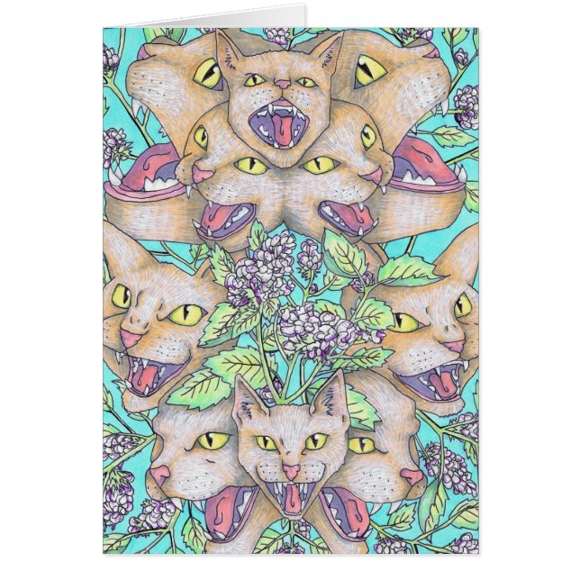 Chats et carte de cataire (Devant)