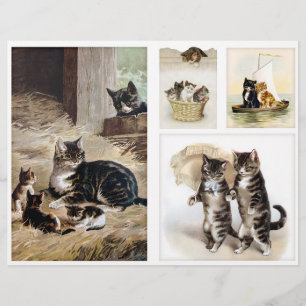Chats et chatons vintage Helena Maguire découpes s