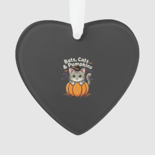 Chats et chauves-souris d'Halloween et citrouilles
