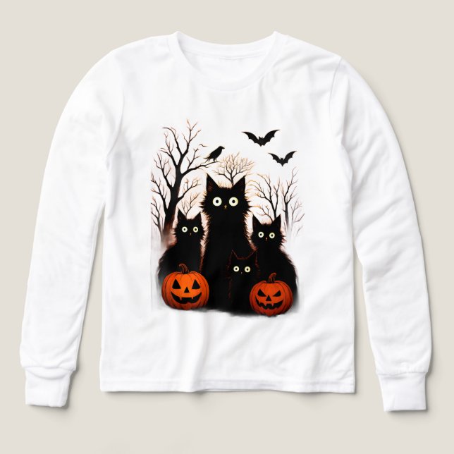 Chats et Chauves-Souris Effrayants pour Halloween  (Motif recto)