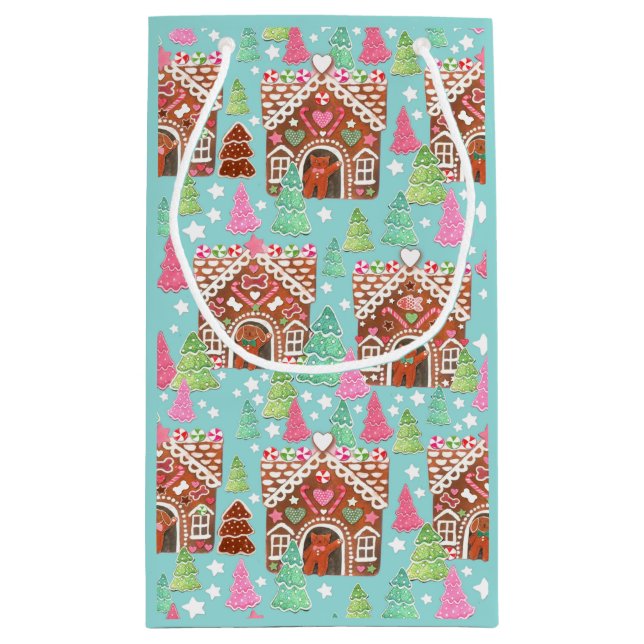 Chats et chiens en pain d'épice sac cadeau maison (Dos)