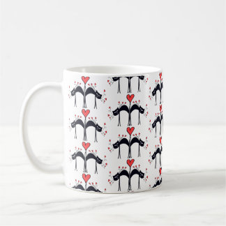 Chats et coeurs Café Mug