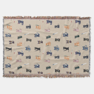 Chats et couteaux amusants Lancer la couverture