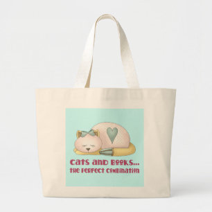 Chats et livres - sac fourre-tout parfait