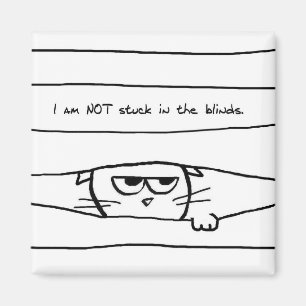 Chats et stores de fenêtre - Drôle Aimant Chat