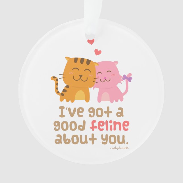 Chats Félin Mignons Amour Pun Humour (devant)