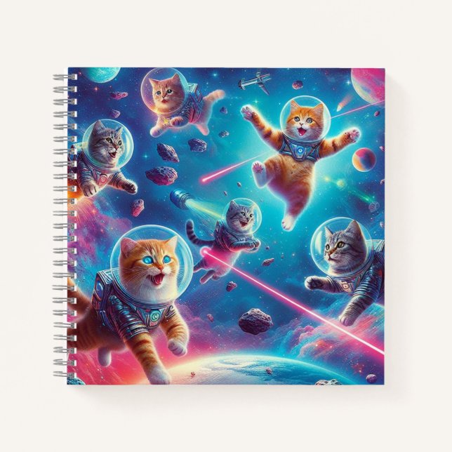 Chats fous dans le carnet spatial ! (Devant)