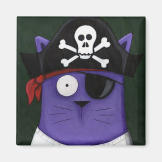 Chats funky... Aimant de fraise de chat casquette