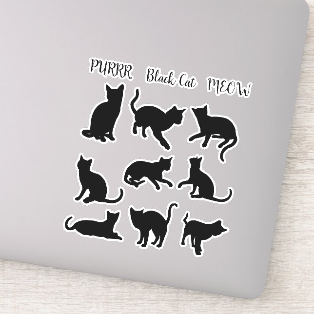 Chats Galore - Chat noir - Collection Sticker (Détail)