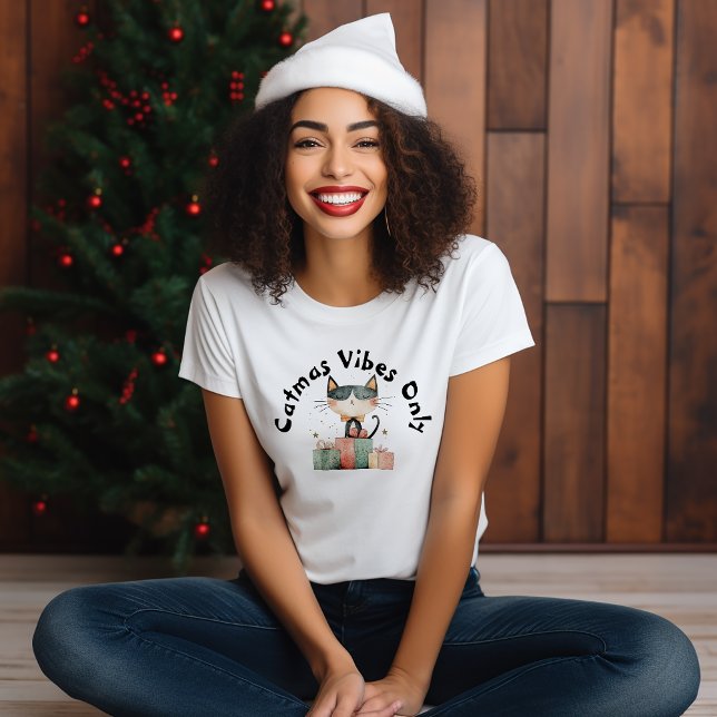 Chats ironiques maman nouvelle année rouge T-shirt (Créateur téléchargé)