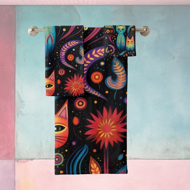 Chats jaune bleu rouge (Créateur téléchargé)