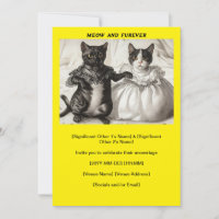 Chats Jaunes Mariage Meow Et Furever Invitation