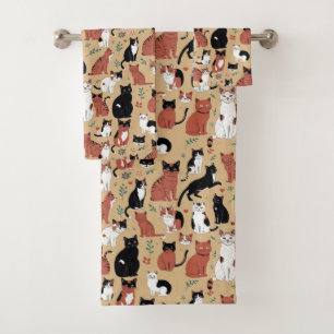 Chats joueurs sur un Arrière - plan Tan