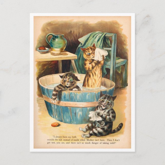 Chats Laver Louis Wain Carte postale (Devant)
