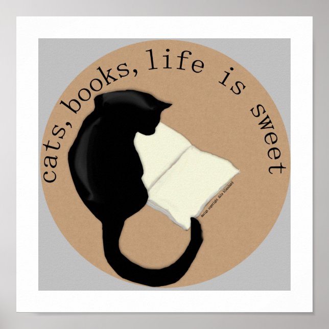 Chats Livres La vie est douce Poster v2 (Devant)