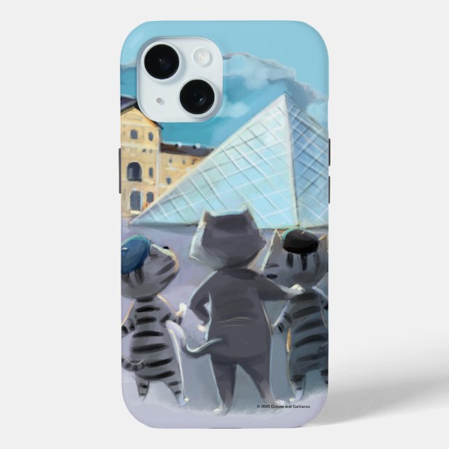 Chats Louvre Paris - Étui de téléphone robuste (Verso)