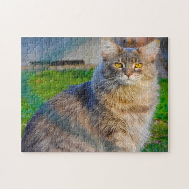 Chats Maine Coon. Puzzle (Horizontal)