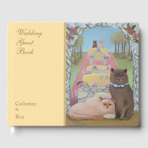Chats mariages Jaune 10,5 po x 8,25 po Livre d'or