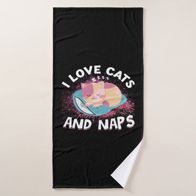 Chats marrants avec Citation Chat-Lover (Serviette de bain)