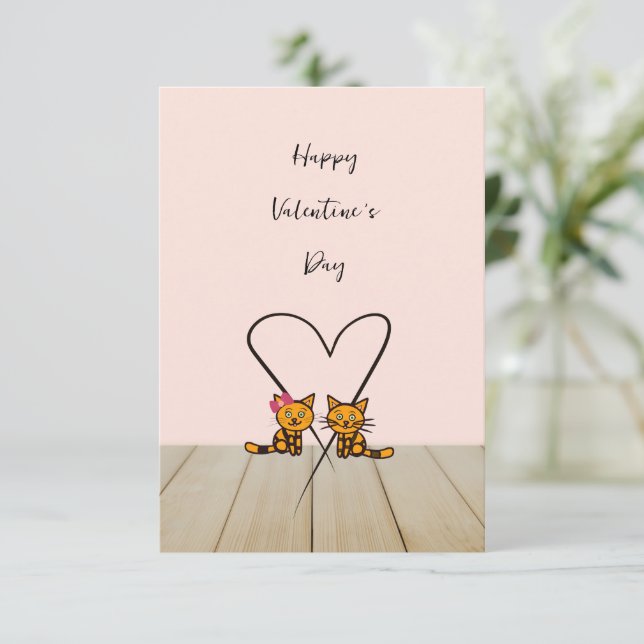 Chats mignons avec coeur (Debout devant)