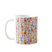 Chats mignons colorés et vibrants motif mug