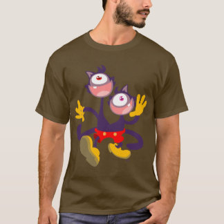 Chats monoculaires en Tandem Marcher T-shirt noir