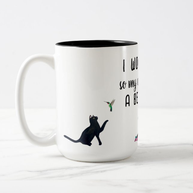 Chats Mug à café à deux tons (Gauche)