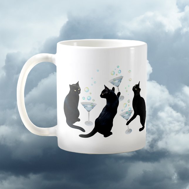 Chats noirs avec Cocktails Mug (Créateur téléchargé)
