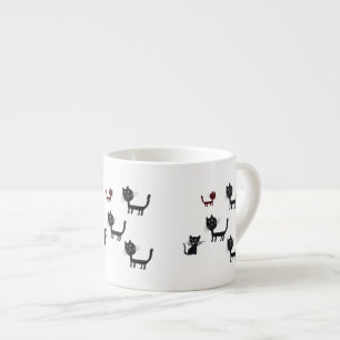Chats noirs chats mignons dessin Espresso Mug