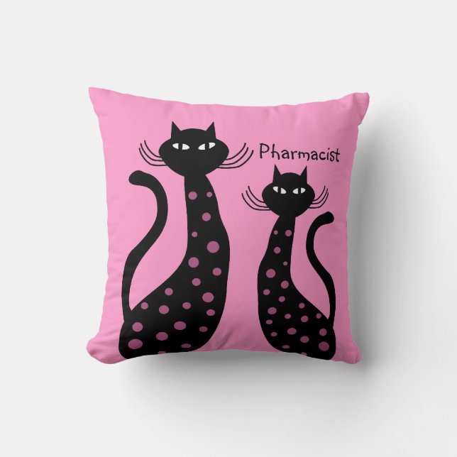 Chats noirs de coussin de pharmacien (Recto)