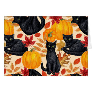 Chats noirs et citrouilles