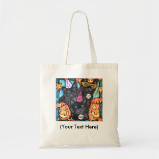 Chats noirs et crics - sac de des bonbons ou un