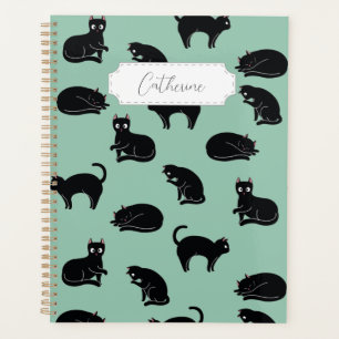Chats noirs Motif sans couture