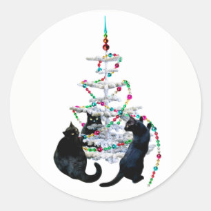 Chats noirs Stickers Arbre de Noël