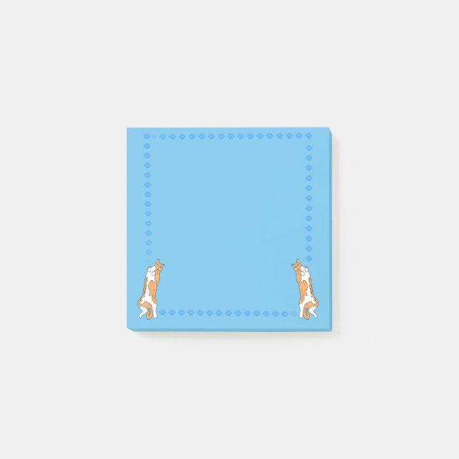 Chats orange sur fond bleu Post-it (Devant)