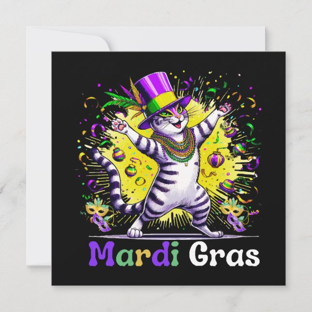 Chats Petit Chat Mardi Gras Fête de Carnaval (Devant)