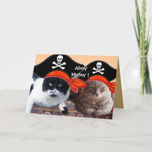CHATS PIRATES ET CARTES AU TRÉSOR DE PIRATES ANTIQ